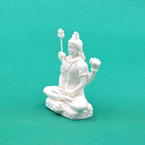 CraftVatika Shiv Shiva Murti Statue Idols Sculpture for Car Dashboard Pooja Temple Room Home Decoration & Festival Occasions Gifts (3 Inches Height, Resin) (SHRS114)