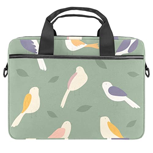Sac bandoulière portable 13.3 14.5 pouces housse ordinateur oiseaux dessinés