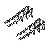 Outland Models Railway Scenery Car Display Ramp 2 pcs 1:87 HO Scale
