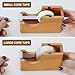 Buqoo Cherry Wood Tape Dispenser with Built-All-in-One Desk Organizer for Office/Home School