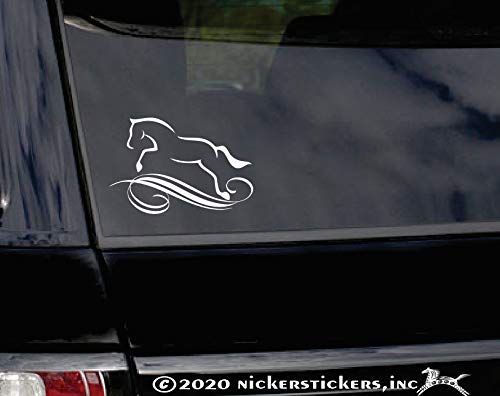 Jumping Horse Flourish | Nickerstickers® Notebook Truck Car Rv Window Vinyl Decal Sticker #TOP1