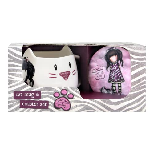 Safta Articulo, Set De Taza Y Posavasos Gorjuss Ruby Wild Unisex niños, Multicolor, M