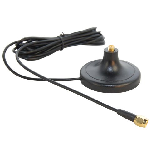 HQRP Set: 3 PCS RP SMA Male to RP-SMA Female RG174 Antenna Socket Base Compatible with Belkin F5D8230zh4 (Three RP-SMA Connector) / F5D8231zh4 (Three RP-SMA Connector) + HQRP Coaster