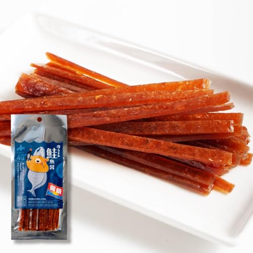 丸市岡田商店 海のつまみ43℃留萌−鮭魚醤 32g×1個 ジャーキー 鮭とば 北海道 【パケ】
