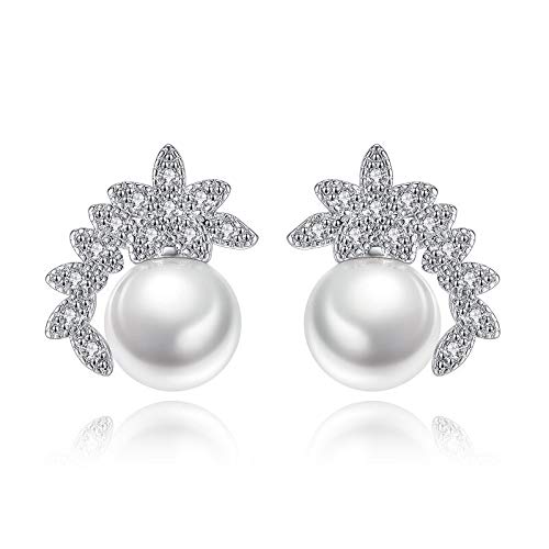 Boucles d'oreilles en cristal et argent sterling pour femmes