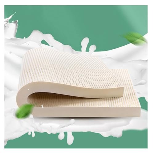 Protector de colchón de látex natural transpirable, espuma viscoelástica suave, hipoalergénico, impermeable, perfecto para camas dobles/individuales, máximo apoyo para dormir