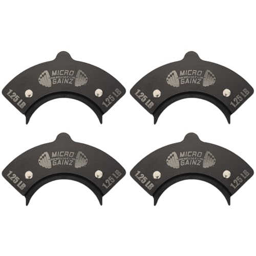 Micro Gainz 1.25LB Magnetic Weight Attachment for Snode Adjustable Dumbbells, Choose 4 or 8 Piece Magnetic Weight Plates, Ideal for Micro Loading Dumbbells, Made in USA