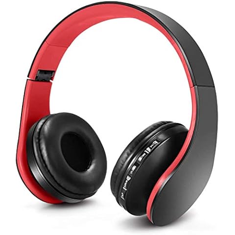 ZAPIG Premium Kinderkopfhörer, Bluetooth Kopfhörer für Kinder mit Gehörschutz, Leichte Kinder Kopfhörer mit Faltbare Kopfband, Rot Cover