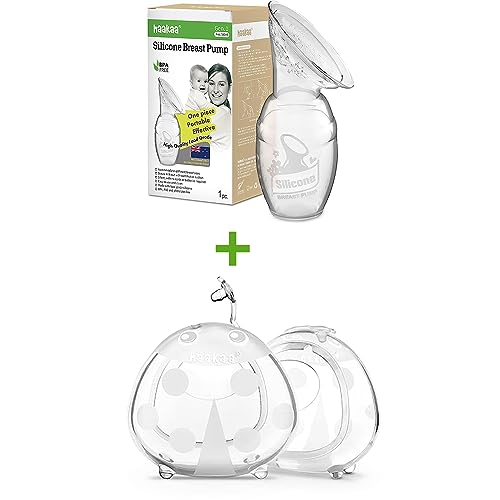 Image of haakaa Manual Breast Pump 4oz/100ml and Ladybug Breast Milk Collector 2 oz/75 ml,2 pk Combo