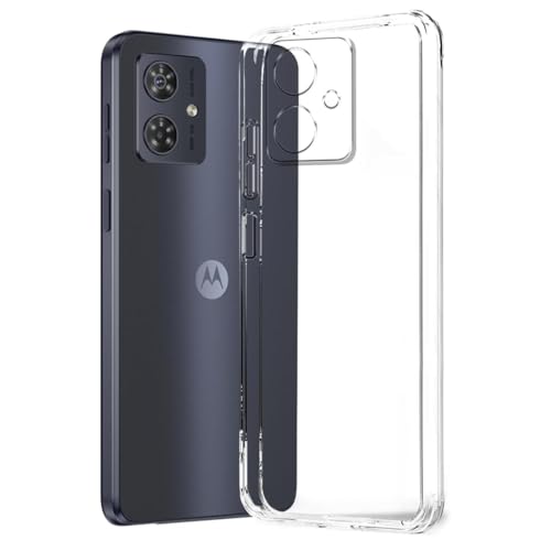 Image of COVERBLACK Soft Rubber Silicon Clear Back Cover Compatible Model for Motorola Moto G64 5G - Transparent