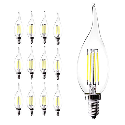 Lampadina Filamento LED Candela fiamma E14, 4W