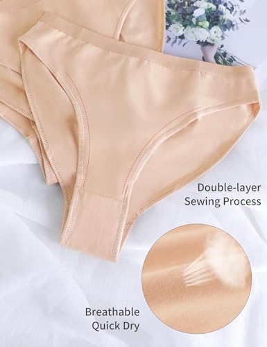 Phoeswan Dance Briefs for Girls and Women, Ballet Briefs Seamless Dance Underwear for Ballet, Gymnastics (Pack of 2)3