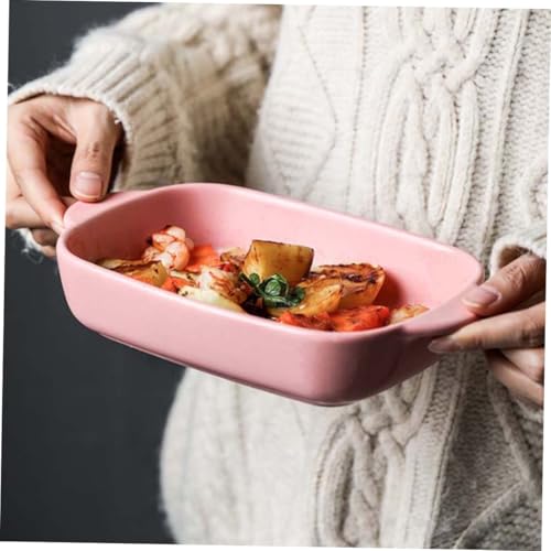 Plaque de cuisson céramique rose OUNONA plat à gratin multifonction