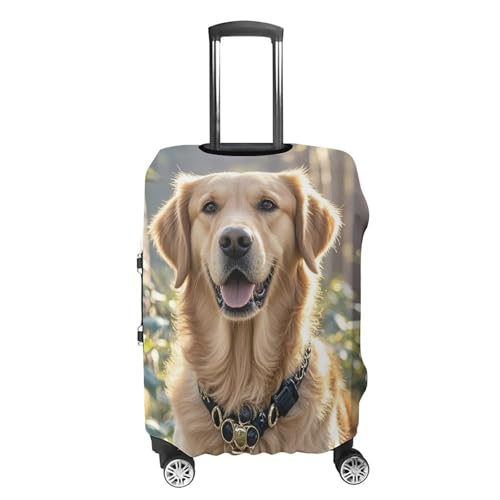 Golden Retriever Luggage Cover Elastic Luggage Covers for Suitcase Travel Luggage Covers Anti-Scratch Washable Suitcase Sleeve Fits 19-32 Inch Luggage4