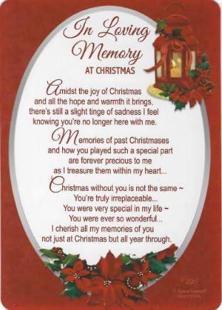 Xpress Yourself In Loving Memory at Christmas Grave Card, Weatherproof Plastic Memorial Card with Lantern Design, Christmas Remembrance Tribute with Personalisation Space