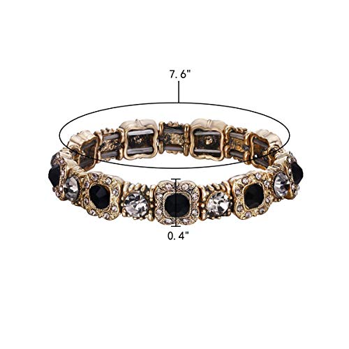 EleQueen Women's Wedding Bridal Vintage Inspired Austrian Crystal Tennis Bracelets4