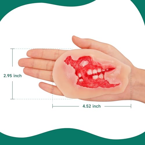 Image of Adhesive Maxillofacial Wound Care Trainer, Exposed Denture Avulsion Simulator, Oral Trauma Simulation, Oral Injury Wound Model for Emergency Care Training
