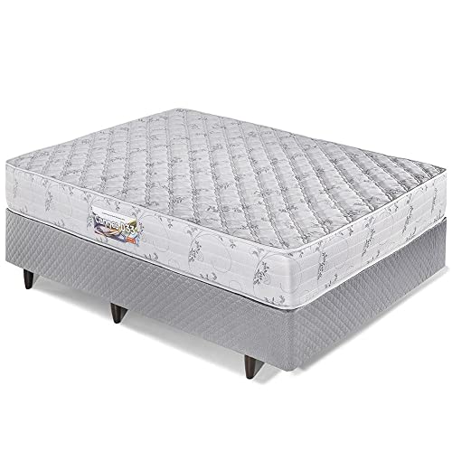 Cama Box Herval Casal Cannes, 64x138x188 cm, Bordado, Espuma D33