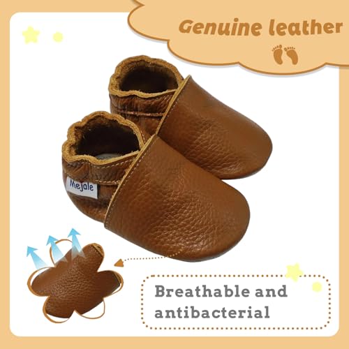 Mejale Baby Infant Toddler Shoes Slip-on Soft Sole Leather Moccasins Pre-Walkers2