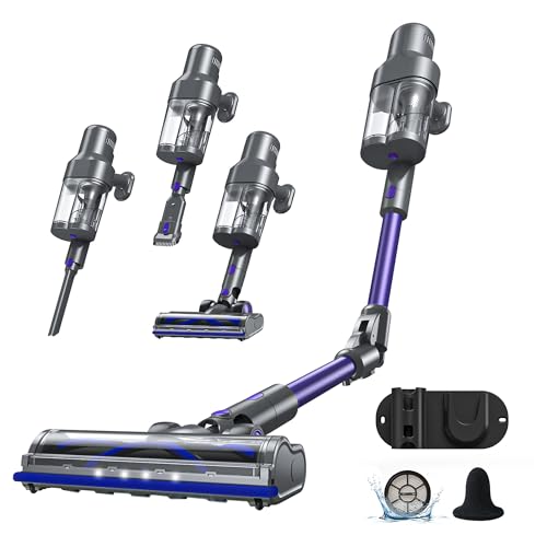 Image of Cordless Vacuum Cleaner JQ02,650W 45KPA Full-Size Stick Cleaner with 800ML Dual-Layer Cyclone Dust Cup,HEPAFiltration,Lightweight&Low Noise for HardFloor,Pet,Carpets