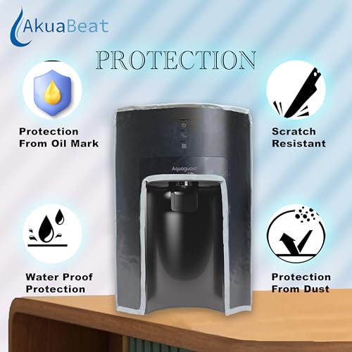Image of Body Protective Cover Compatible with Aquaguard Delight Aquasaver RO+UV+UF+MC - Dustproof, Waterproof, Transparent Front, Velcro Closure, Protects from Oil, Stains & Splashes