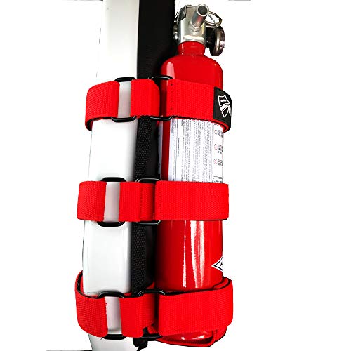 Bartact TAOFEH - Roll Bar Fire Extinguisher Holder steel brackets ABC (Red)