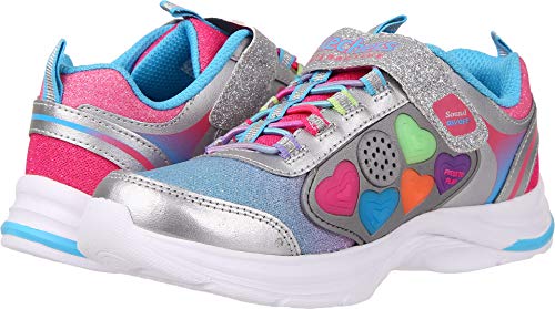Skechers Kids Girls' Swift Kicks-Super Skillz Sneaker,Silver/Multi,