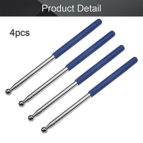 Image of Othmro 4Pcs Hollow Telescopic Teachers Pointer, Teaching Pointer Stick for Classroom, Metal Hand Retractable Pointer Extended Length 35.4 inch, Handheld Presenter Whiteboard Pointer (Blue)