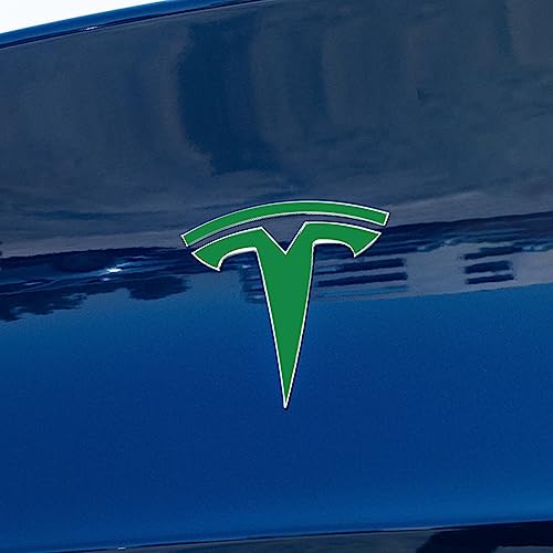 Image of IPG Compatible with Model Y Decal Sticker (8 Logo Set) Overlay Stickers Do it Yourself Stickers Set Personalize Your Tesla (Gloss Green)