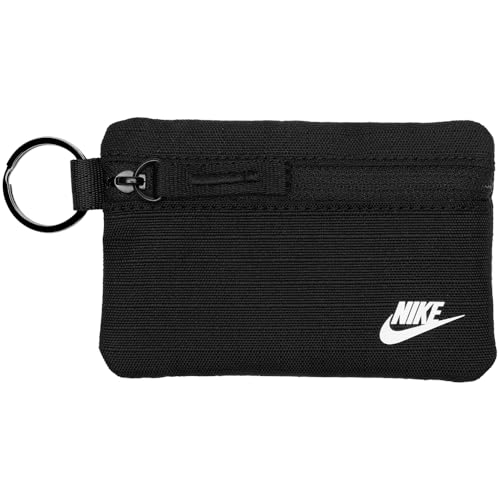 Nike Club Pouch Wallet Card Case Wallet Purse Credit Card Case Small Organizer Bag Accessory Black/Black/White One Size