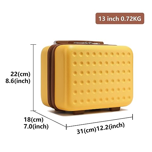 Miniatura 2 de Kono Maleta De Cabina Pequeña Maleta De Mano Ligera Portátil 31x22x18cm, Amarillo