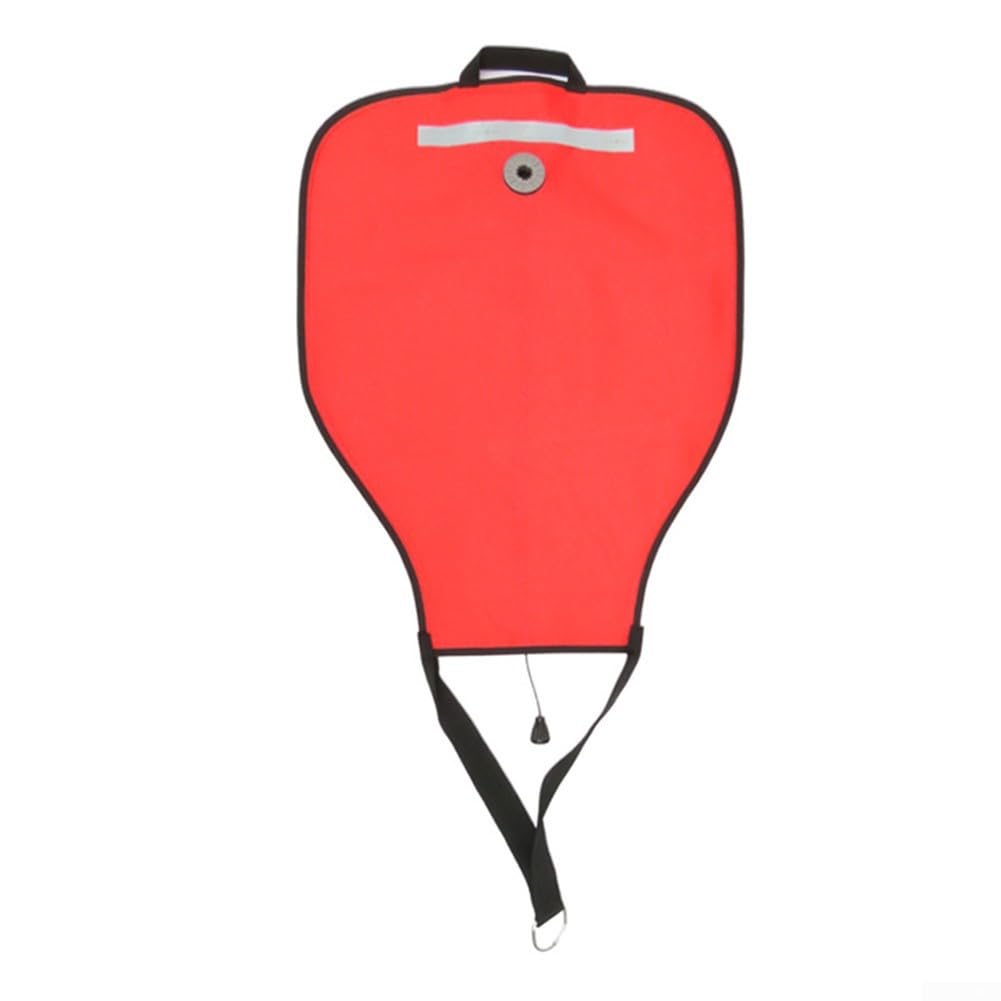 Taucher Hebesack 50 Lbs Reflektierender Auftriebsbeutel aus Nylon TPU-Beschichtung für Unterwasser(Red)