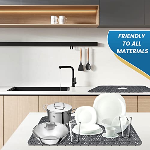 Premium Silicone Sink Protector For Kitchen Sink, 26''X 14''Kitchen Sink Mat Grid With Center Drain, Upgrade Heat Resistant & Non-Slip, Perfect For Bottom Of Farmhouse Stainless Steel Porcelain Sink #TOP6