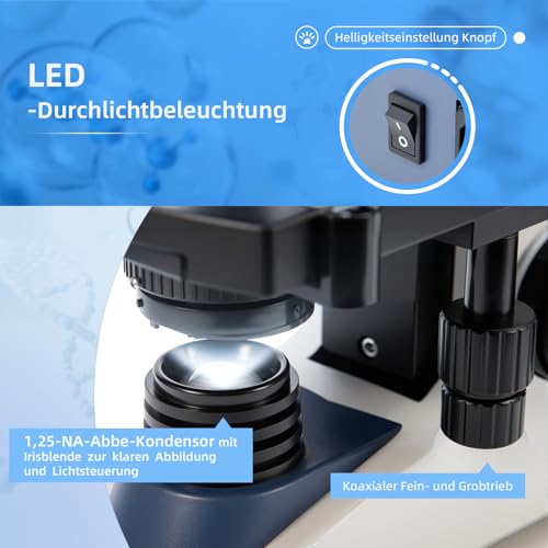 Microscopio de laboratorio SWIFT SW380T trinocular 40X-2500X con luz transmitida 4