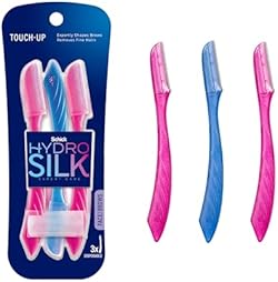 Schick Hydro Silk Touch-Up Dermaplaning Tool with Precision Cover, 3ct | Dermaplane Razor, Face Razors for Wom