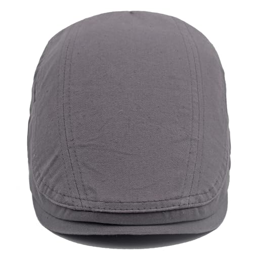 Image of Quanhaigou Men's Cotton Flat Ivy Gatsby Newsboy Driving Hat Adjustable Irish Cabbie Ivy Driving Hunting Cap