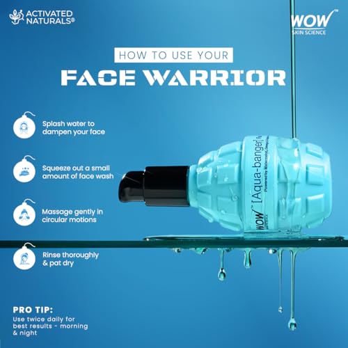 Image of WOW Skin Science Aqua-Banger Face Wash | Hydrating Face Cleanser with Watermelon, Hyaluronic Acid & Omega | Gentle, Non-Drying Formula | Deeply Hydrates & Refreshes Skin | All Skin Types | 150ml
