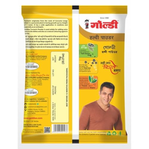Image of Goldiee Turmeric Pouch, 1 Kg - Powder