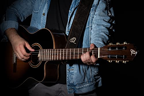Ortega Guitars Adjustable Guitar Strap, Acoustic Guitar / Bass, Electric Guitar / Bass, Classic Series, Genuine Leather - Image 4