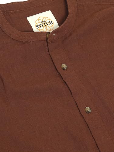 Image of StitchX Men's Full Sleeve Mandarin Collar Shirt