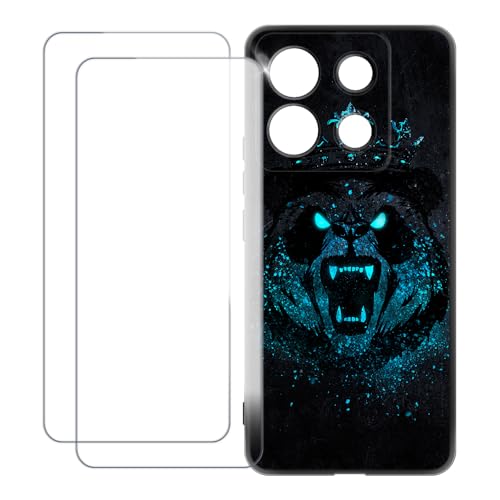 UOGNADGD Xiaomi Redmi Note 13 Pro 5G �Ƃ̌݊������� �J�X�^���J���t���P�[�X�{�����K���X�ی�t�B����2���t�� ? �Ռ��z�������h�~ (�{���Ă���p���_)