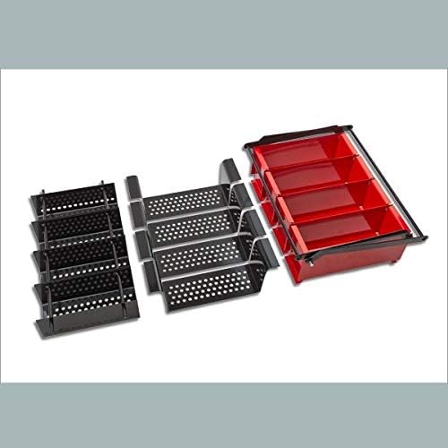 Image showing disassembled components of the briquette press, including the pressing grid.