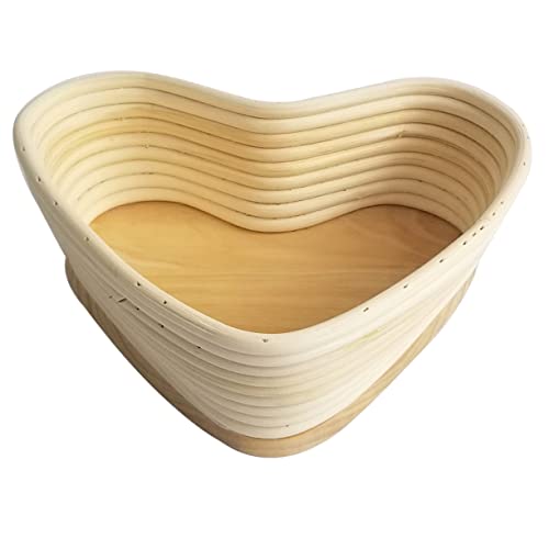 Ciieeo Bread Proofing Basket Heart Molds for Baking Sourdough Proofing Bowl Natural Vine Bread Basket