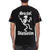 Men's Distortion Rock Band Printed Short-Sleeved Shirts Versatile Round-Neck Tops Comfortable and Trendy Shirts Multicolor L #1