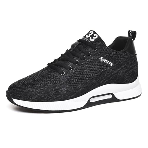 Elevate - Zapatos para hombre de 10 cm, de malla, transpirables, transpirables, con elevación invisible, cómodos, suaves, para interiores, para exteriores, ultraligeros, planos, para caminar, para