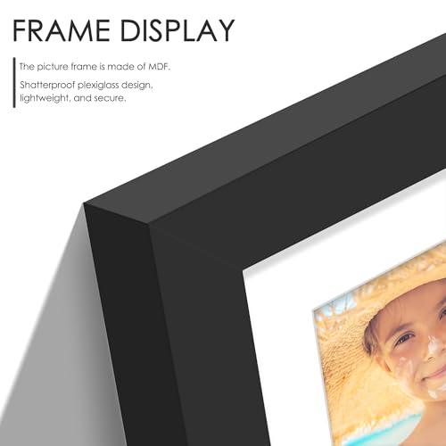Image of DUENPY 4-Pack 11x14 Collage Picture Frames, 4x6 Collage Picture Frame, Displays Five 4x6 inch Photos, or 11x14 (Without Mat) Wall Decor Wall Hanging or Tabletop, Black