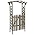 Wooden Arbor Arch with Gate | Wedding Arches Archway for Ceremony Party | Wood Garden Trellis Arbor for Outdoor Patio Bakcyard Yard Lawn Climbing Plants | Gray Solid Firwood 45.7"x15.7"x80.3"