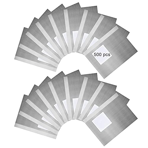 500 Pcs Gel Nail Polish Remover Foil Wraps, Soak Off Gel Nail Polish Remover Foil Wraps with Cotton Pad, Nail Gel Remover Tool for Acrylic/UV/Gel Polish Soak-off Removal (Sliver)