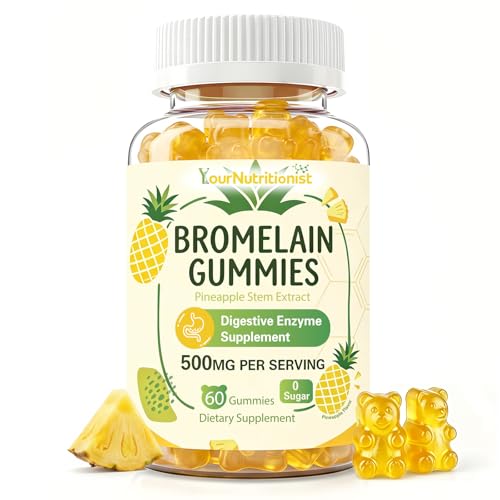 Bromelain Gummies 500mg Sugar Free Bromelain Supplement Digestive Support