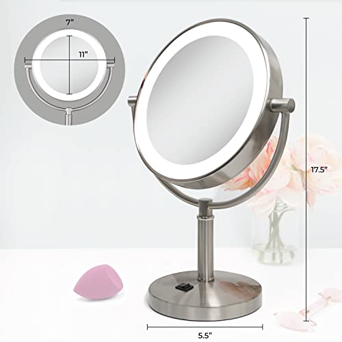 Zadro Laguna 11 LED Makeup Mirror with 5X/1X Magnification